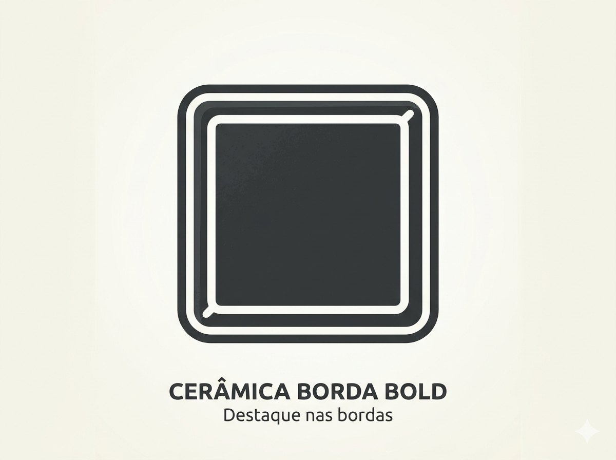 Cerâmica borda bold