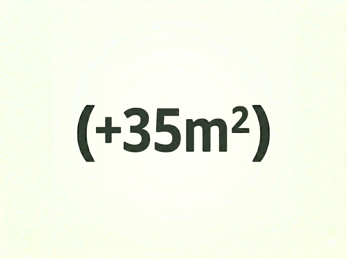 + 35m²