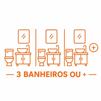 3 Banheiros ou mais